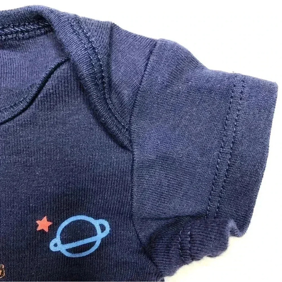 Gerber Onesie  Diaper Shirt Space Alien Blue Size Newborn - Picture 6 of 16